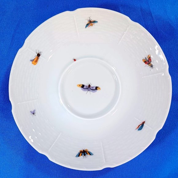 Limoges Raynaud Ceralene Les Oiseauxs Saucer Single Replacement Butterfl… - Picture 1 of 5